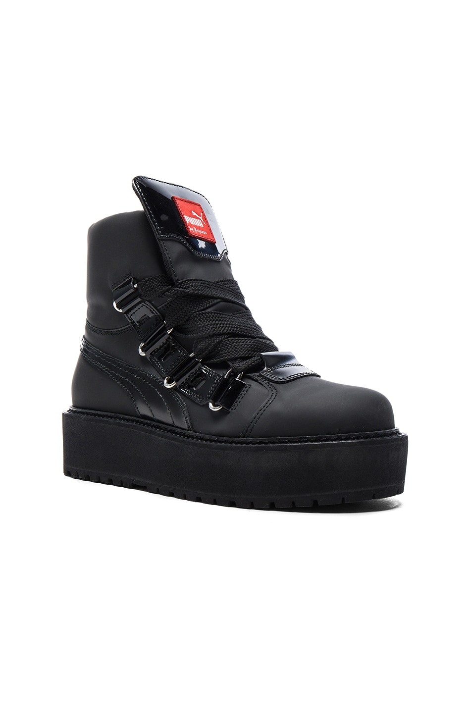 Image 1 of Fenty by Puma Nubuck Sneaker Boots in Black
