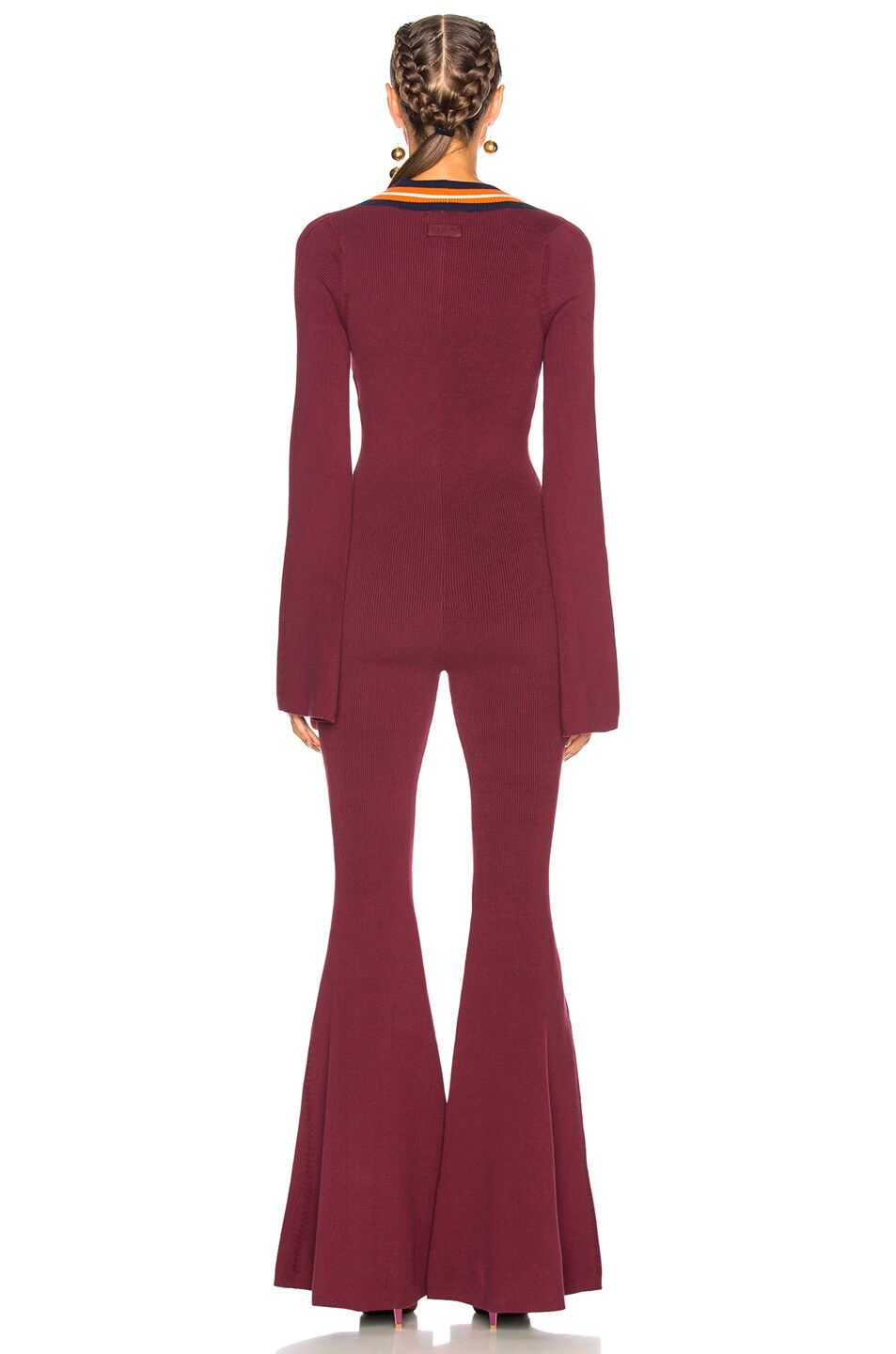 FENTY X PUMA FENTY BY PUMA SWEATER JUMPSUIT IN RED