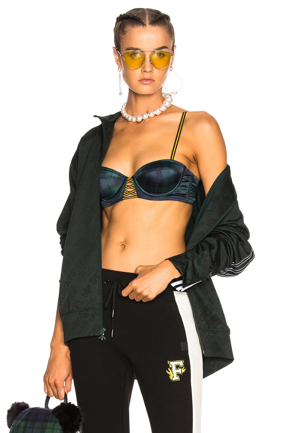 Image 1 of Fenty by Puma Printed Bra Top in Evening Blue