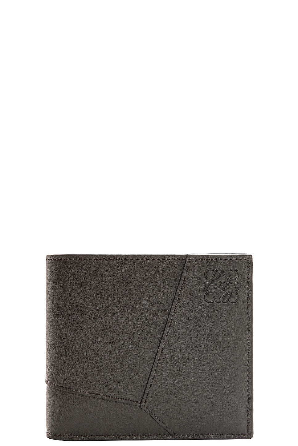 Loewe Puzzle Bifold Wallet In Classic Calfskin in Dark Green