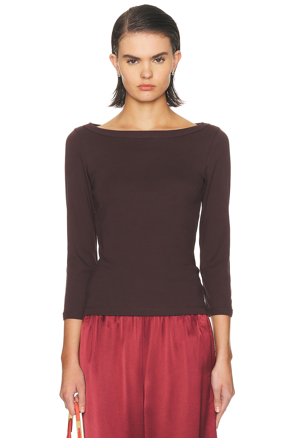 Image 1 of FLORE FLORE Steffi Tee in Choco Plum