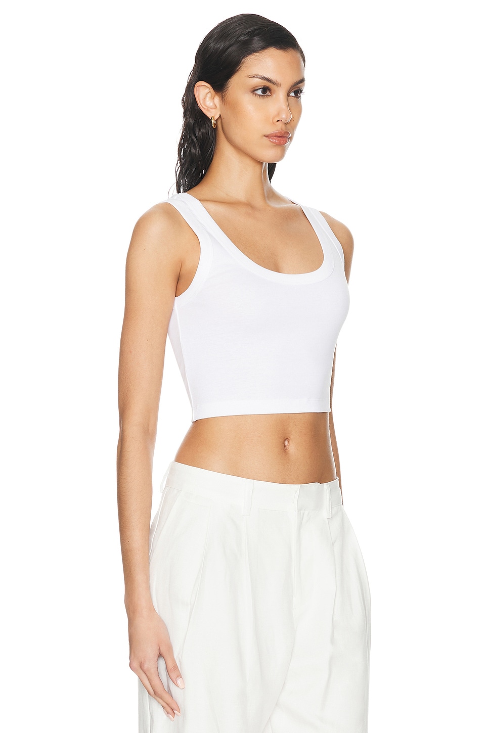 Shop Flore Flore Hillie Crop Tank Top In White