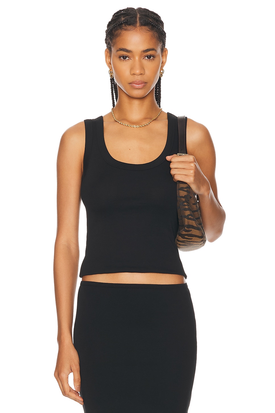 Image 1 of FLORE FLORE Hillie Tank Top in Black
