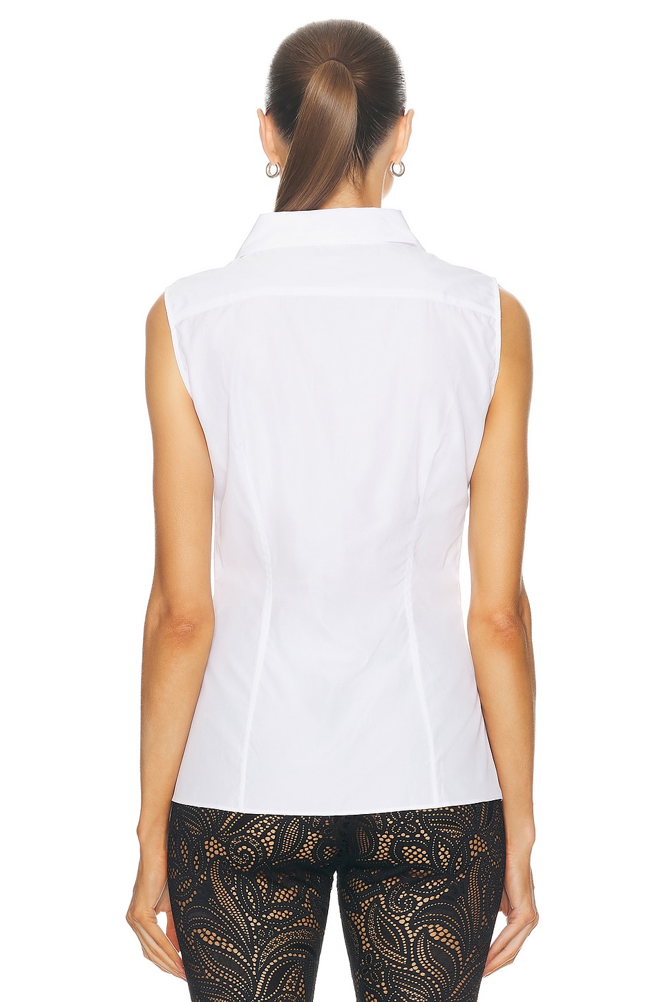 Image 3 of FLORE FLORE Rosie Sleeveless Top in White