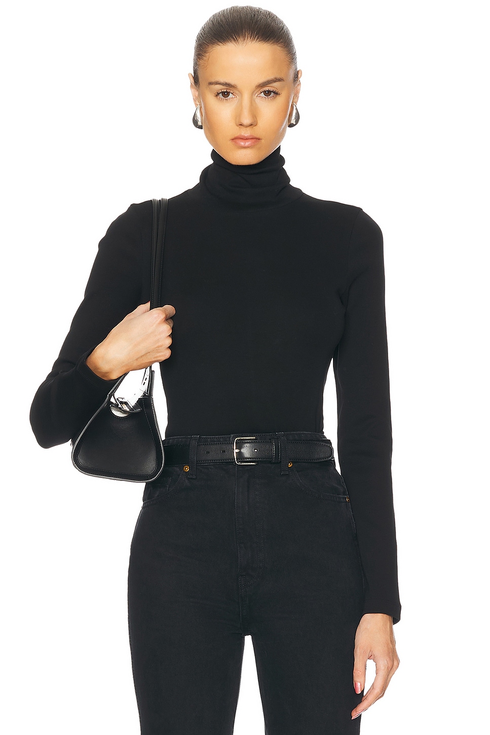 Dinah Turtleneck Top in Black