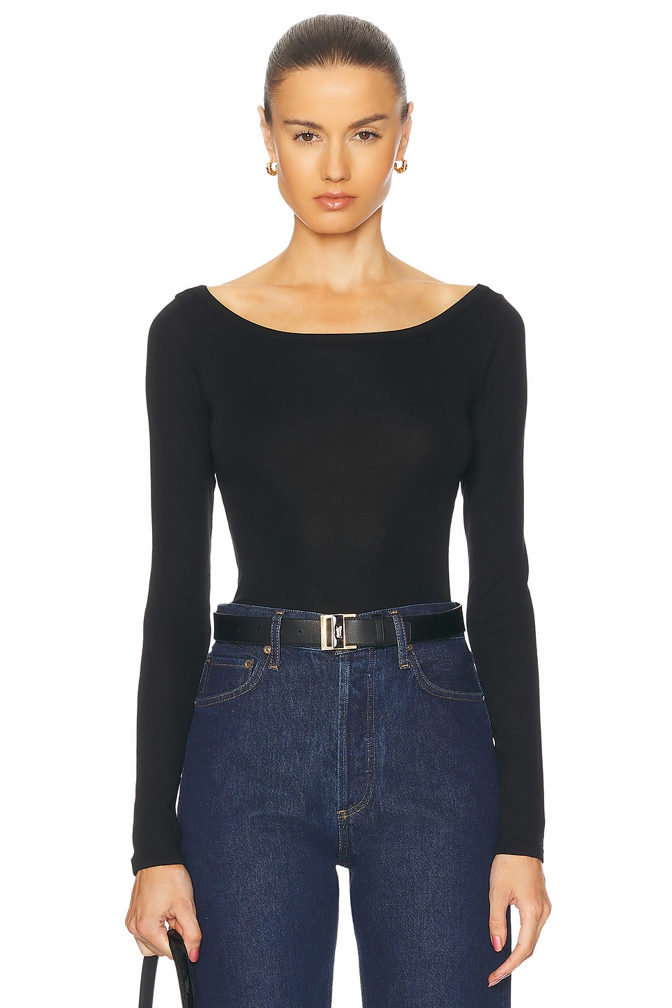 Tende Long Sleeve Top in Black