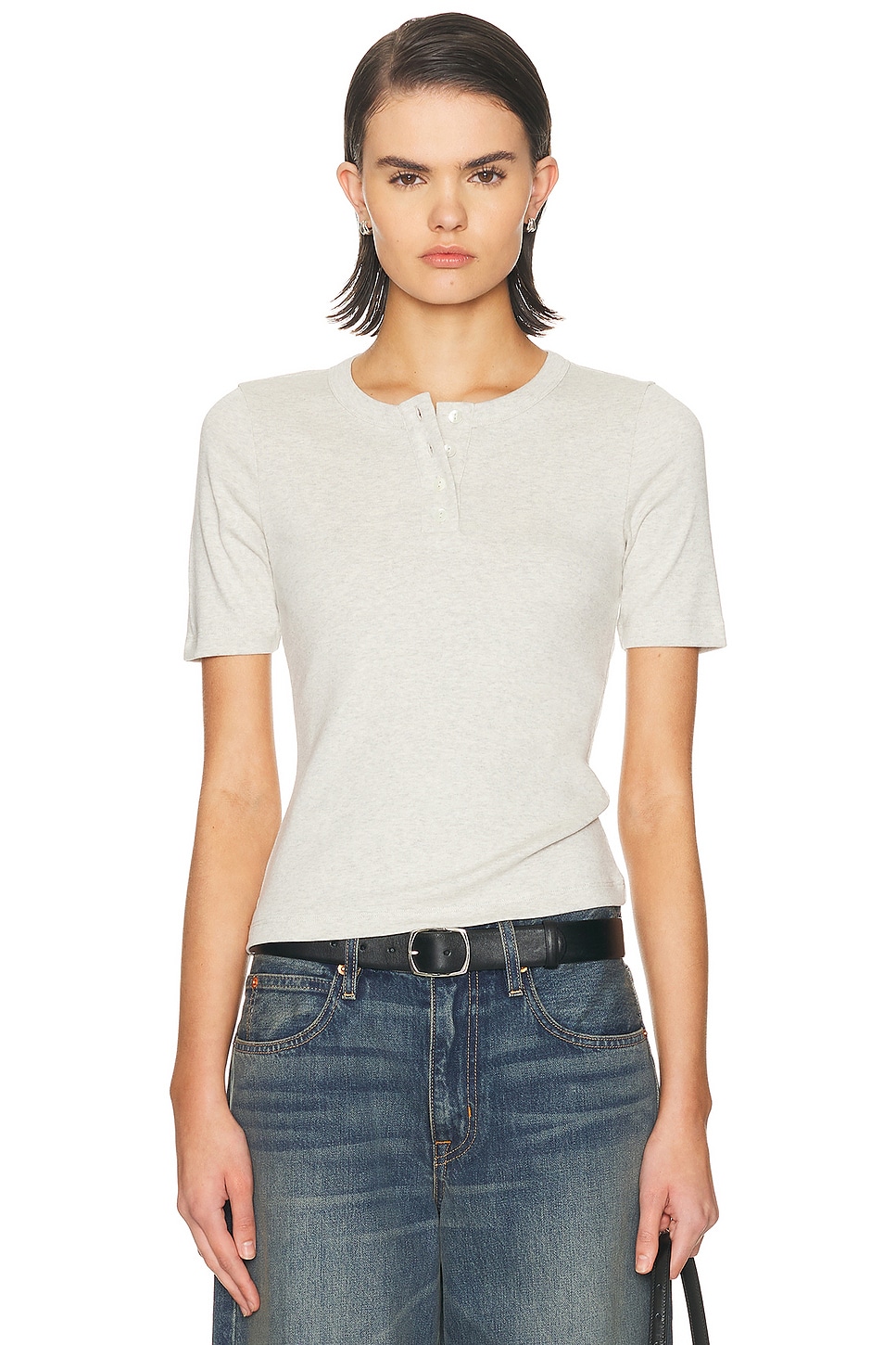 Image 1 of FLORE FLORE Jess Tee in Heather Grey
