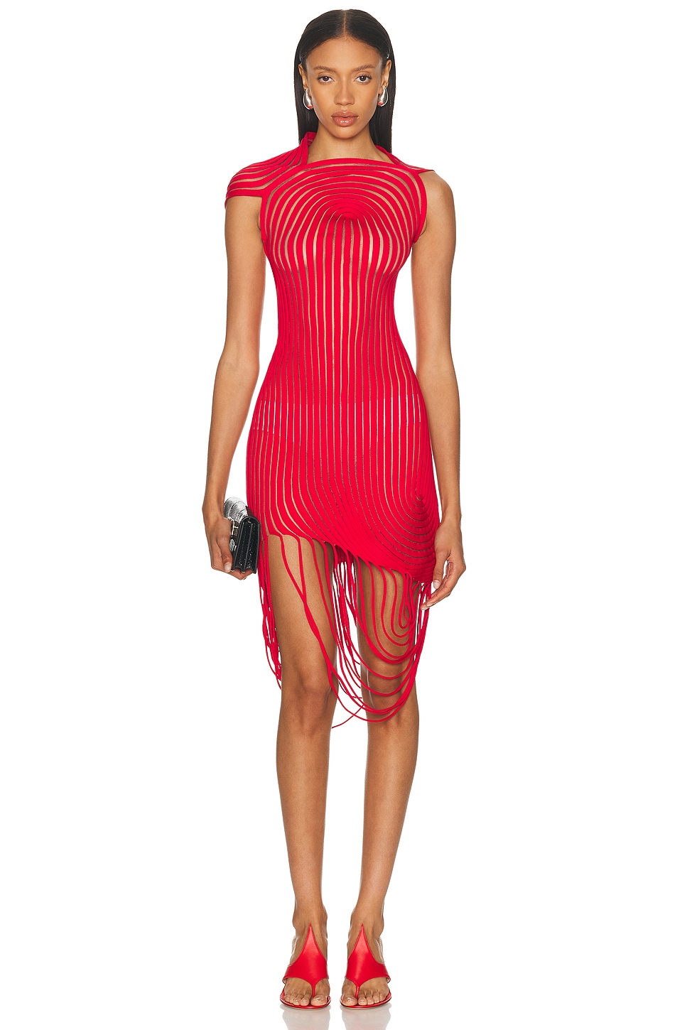Ferragamo Embroidered Mini Dress