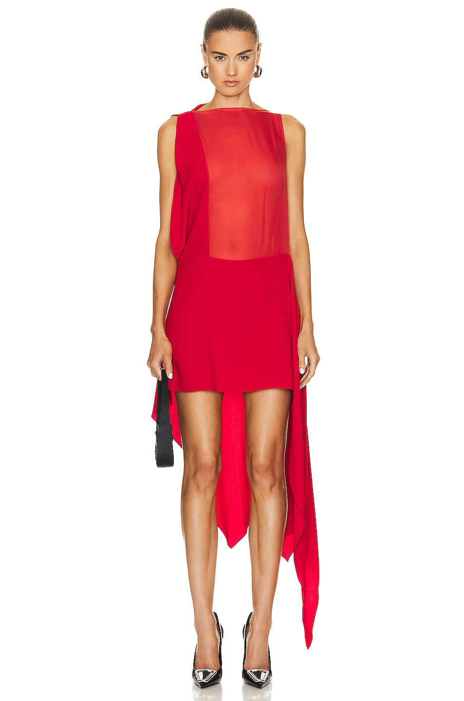 Image 1 of Ferragamo Draped Dress in Red