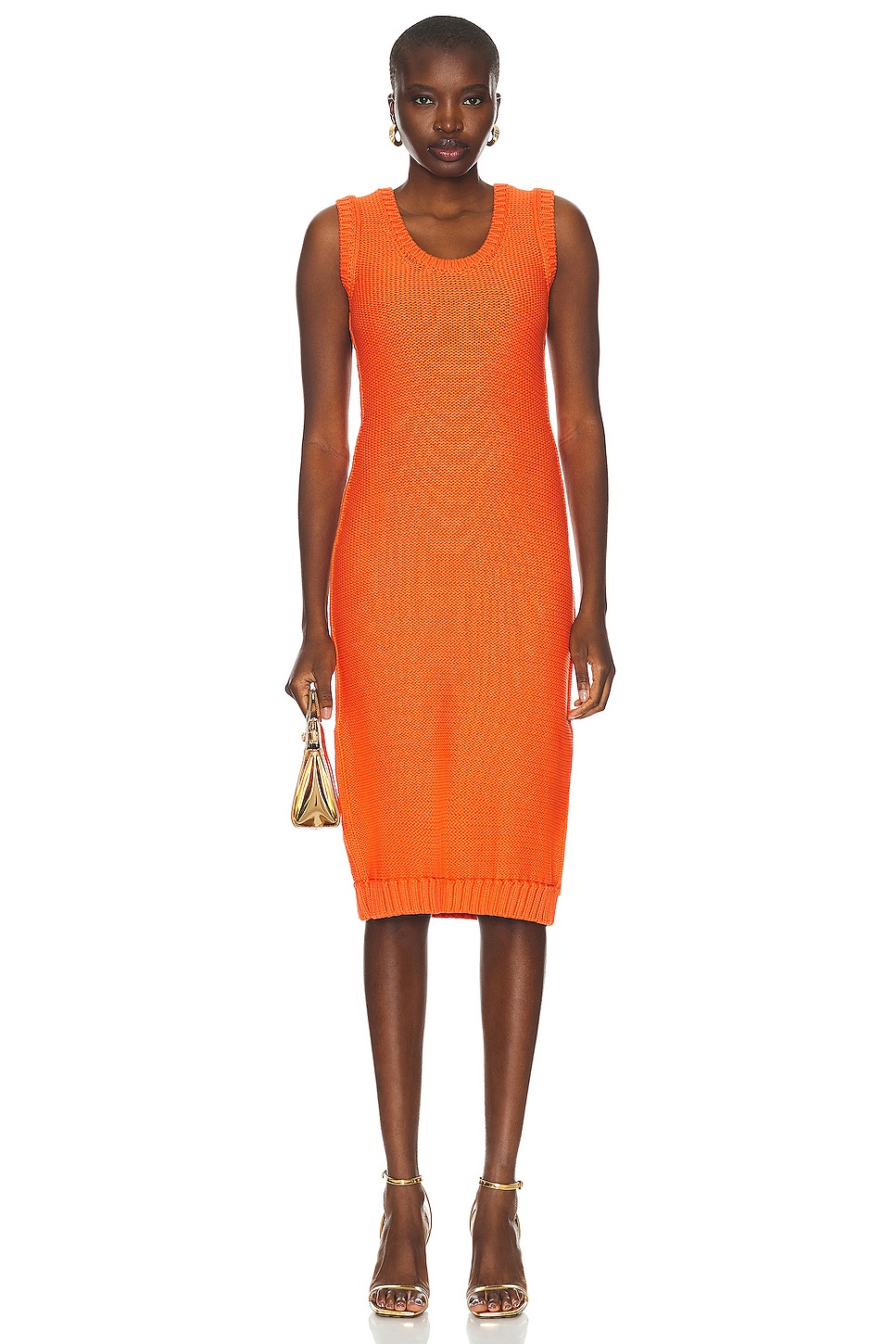 Image 1 of Ferragamo U Neck Dress in Mandarin