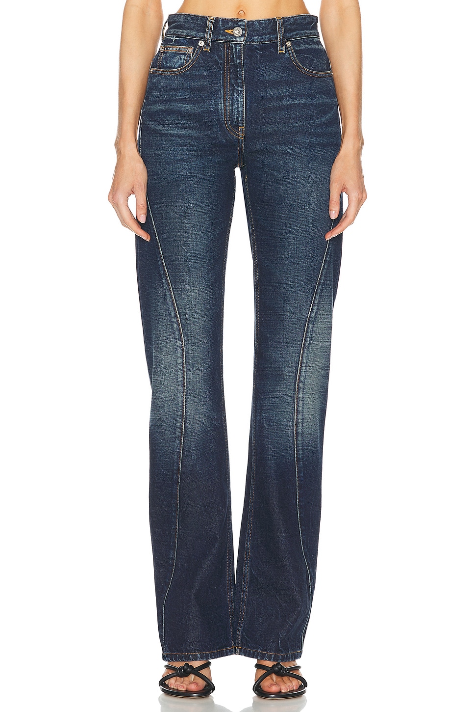 Image 1 of Ferragamo Bootcut Pant in Distressed