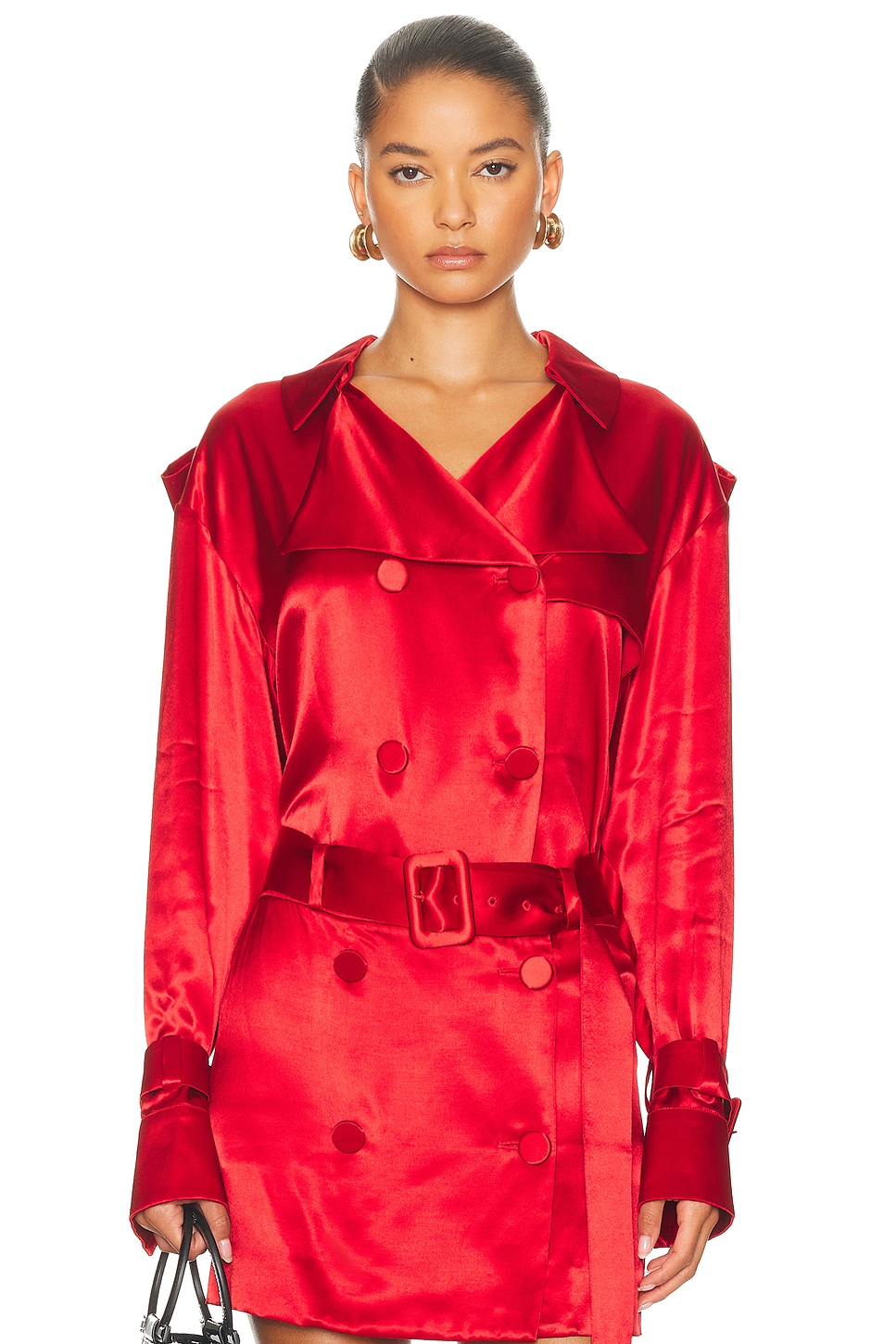 Ferragamo Double Breasted Jacket In Red