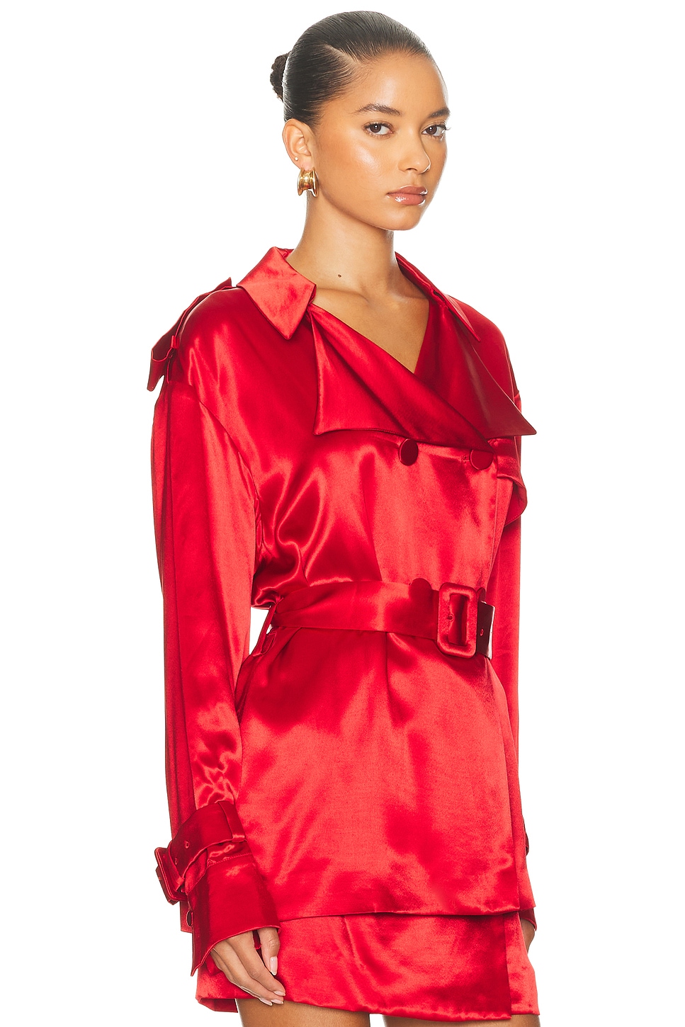 Ferragamo Double Breasted Jacket In Red