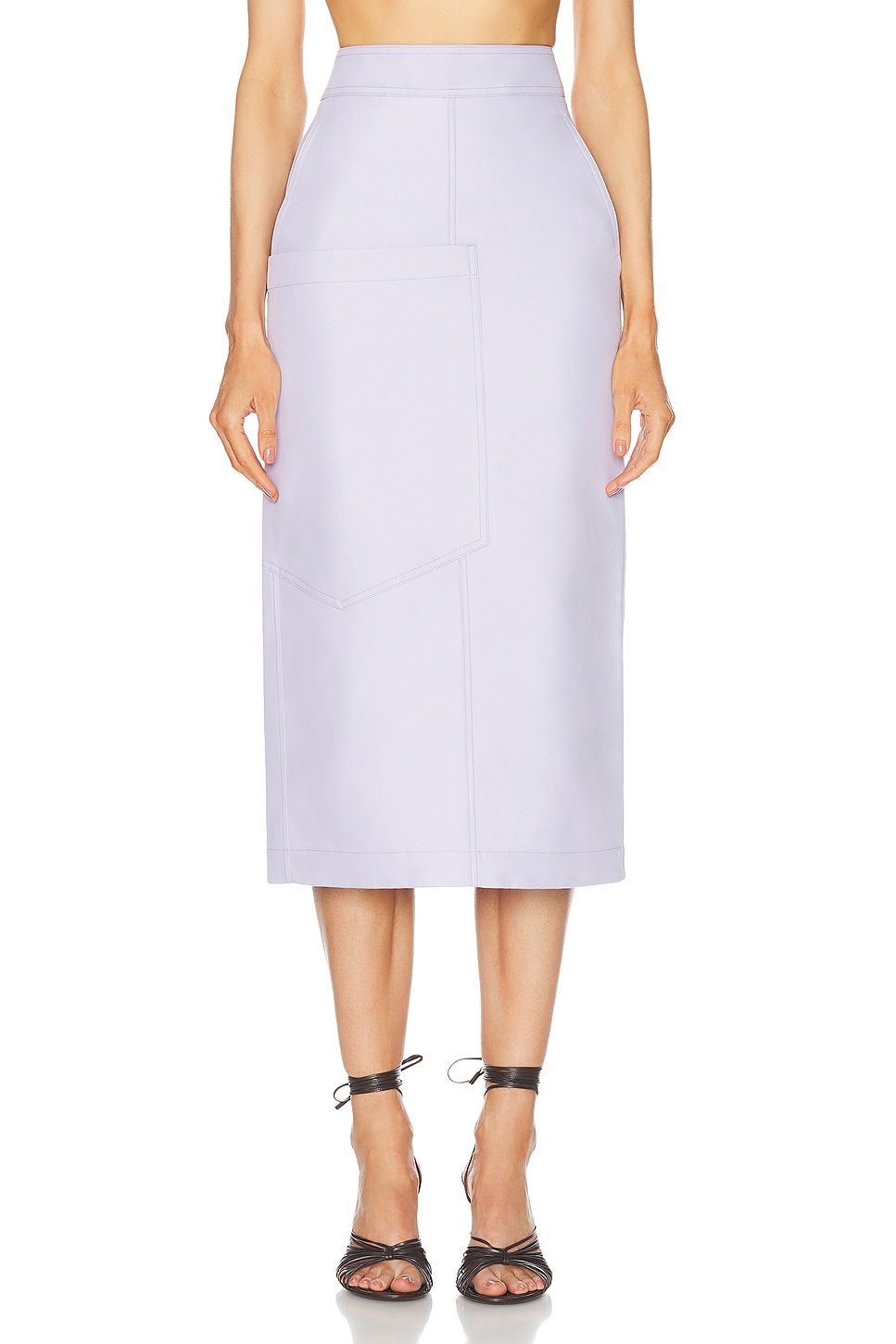 Image 1 of Ferragamo Midi Skirt in Lavender
