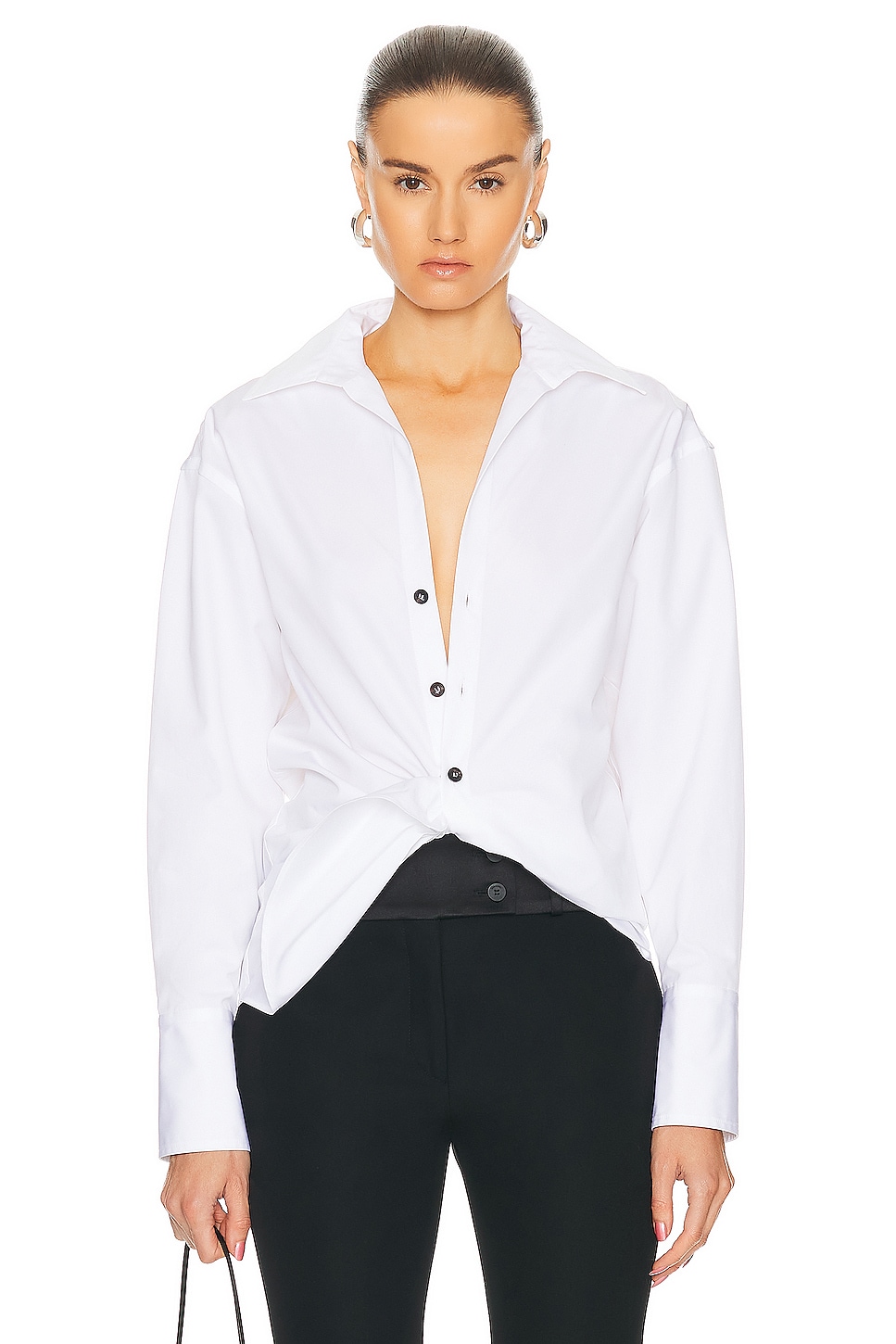 Image 1 of Ferragamo Twist Shirt in White