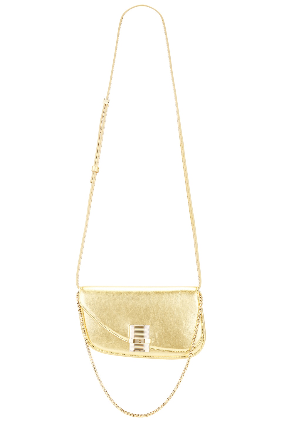 Fiamma Shoulder Bag in Metallic Gold