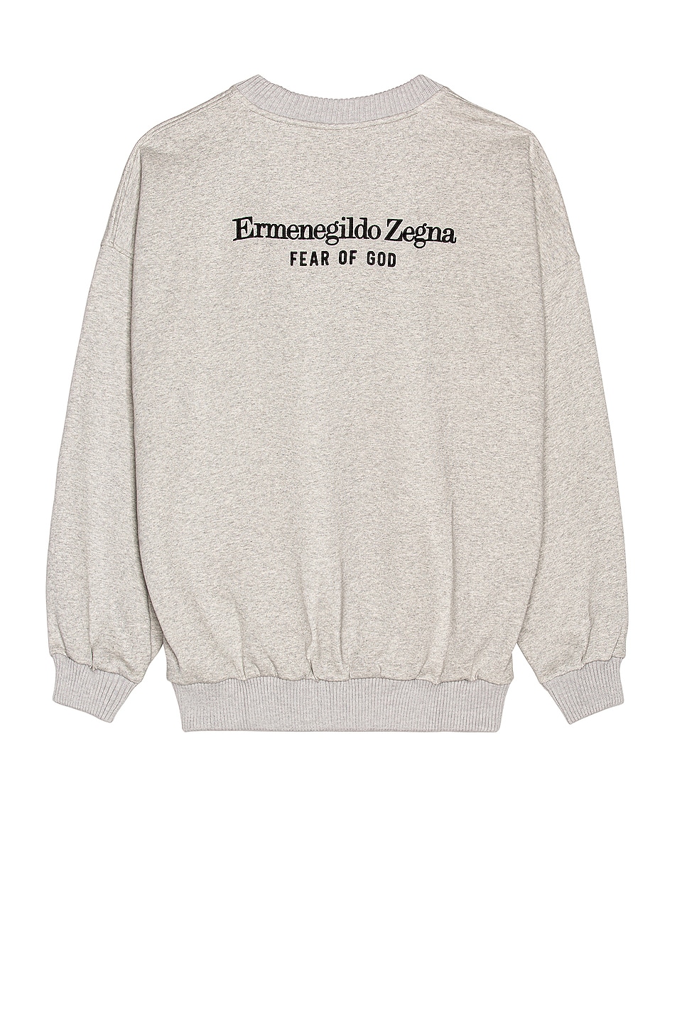 Image 1 of Fear of God Exclusively for Ermenegildo Zegna Oversized Sweatshirt in Grey Melange