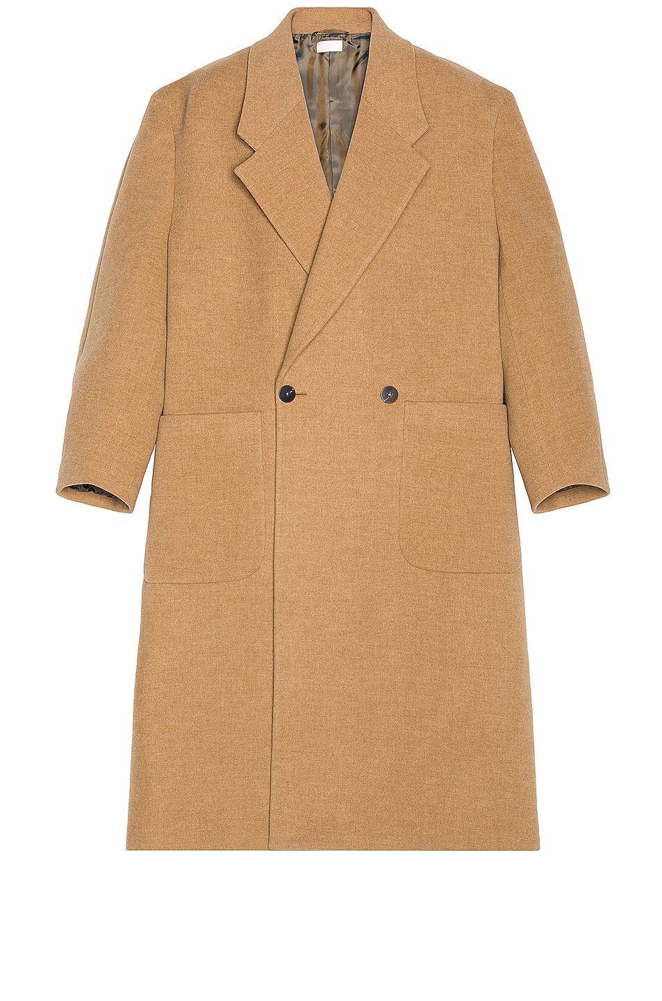 Image 1 of Fear of God Exclusively for Ermenegildo Zegna Double Breasted Coat in Sand