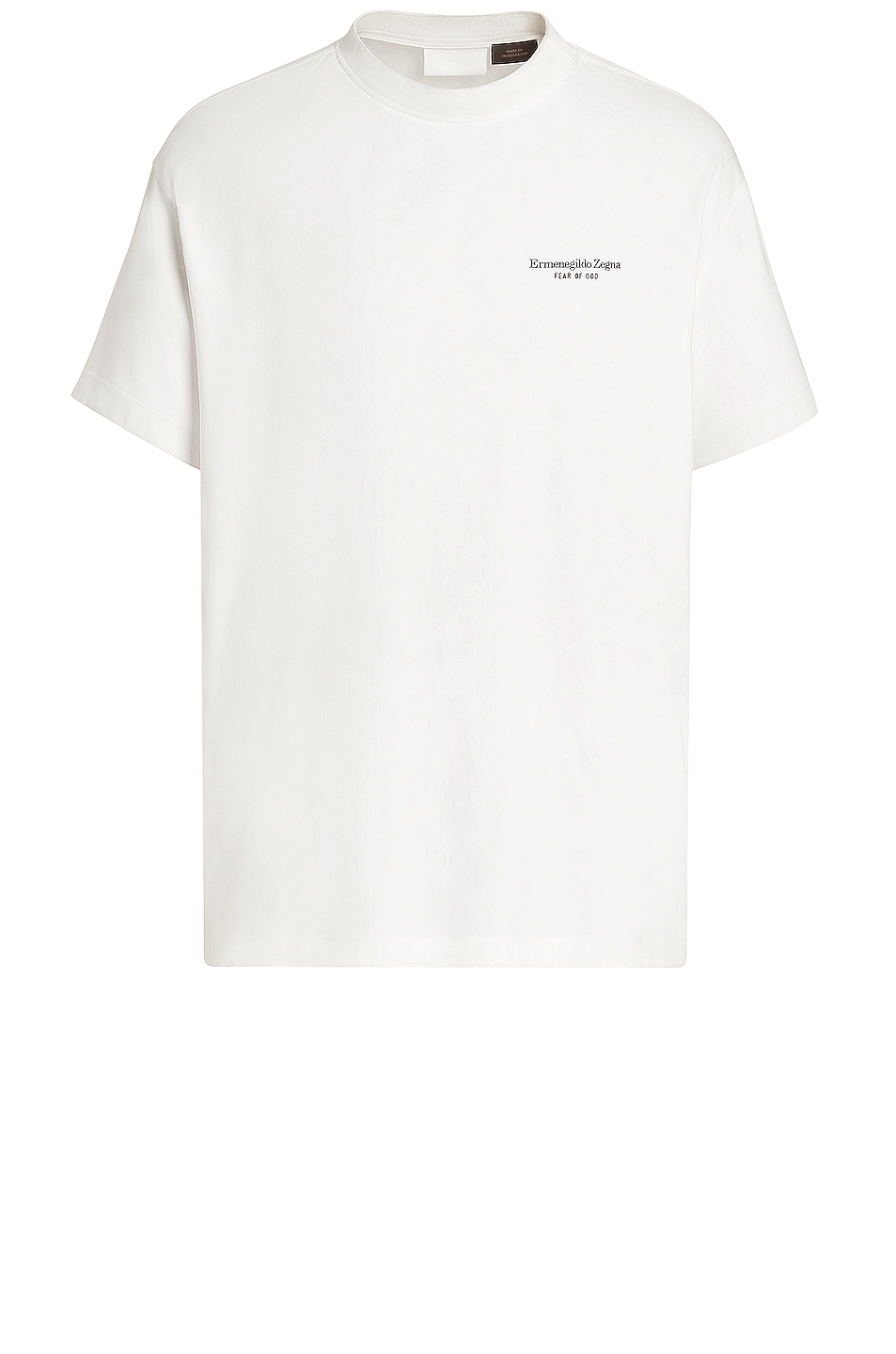 Image 1 of Fear of God Exclusively for Ermenegildo Zegna Oversized Silk T Shirt in White