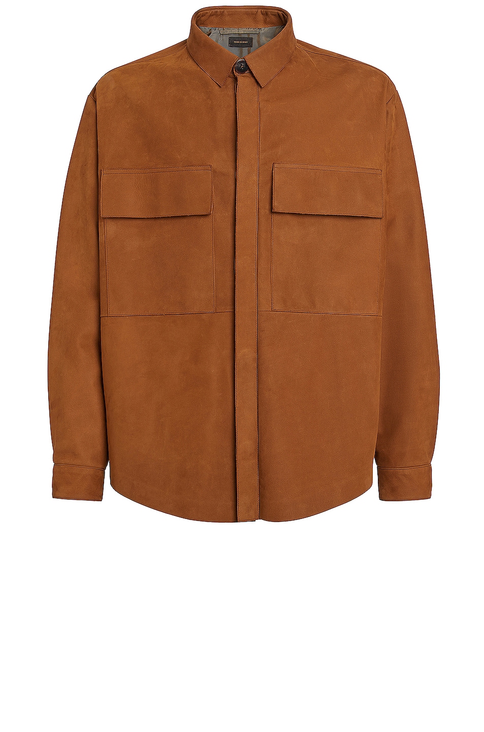 Image 1 of Fear of God Exclusively for Ermenegildo Zegna Oversized Work Style Shirt in Cognac
