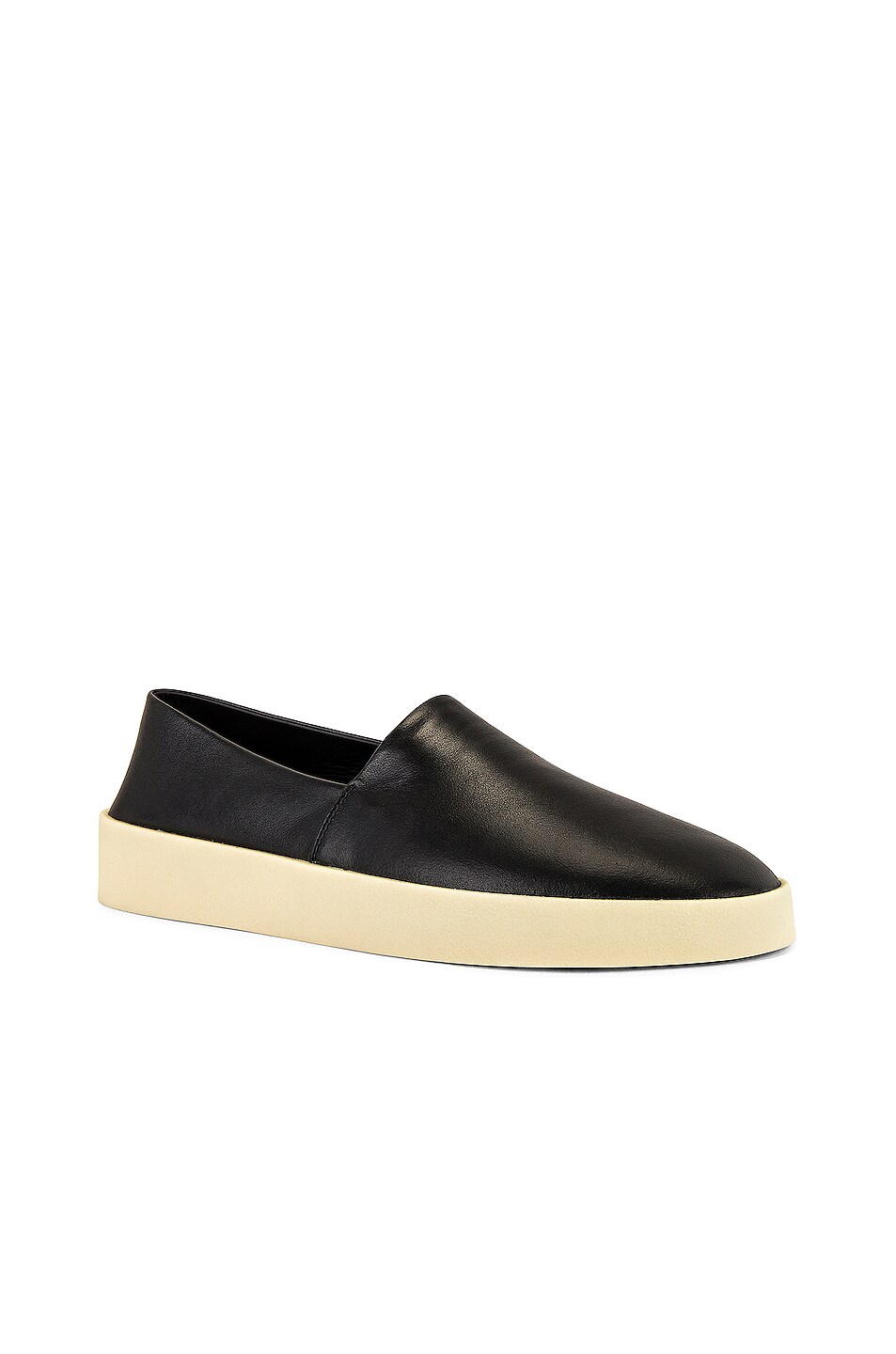 Image 1 of Fear of God Exclusively for Ermenegildo Zegna Calf Leather Espadrille in Black