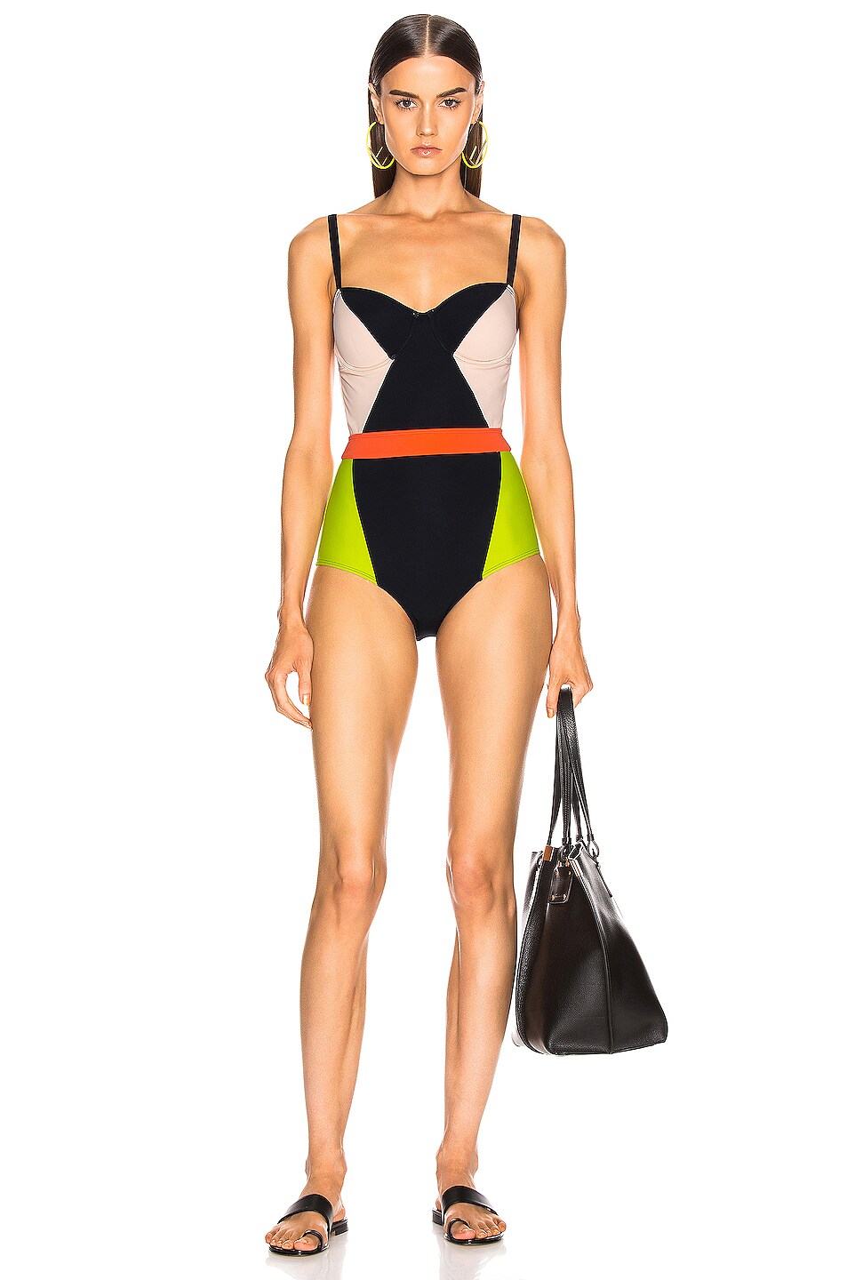 Image 1 of FLAGPOLE Babe Swimsuit in Black Multi