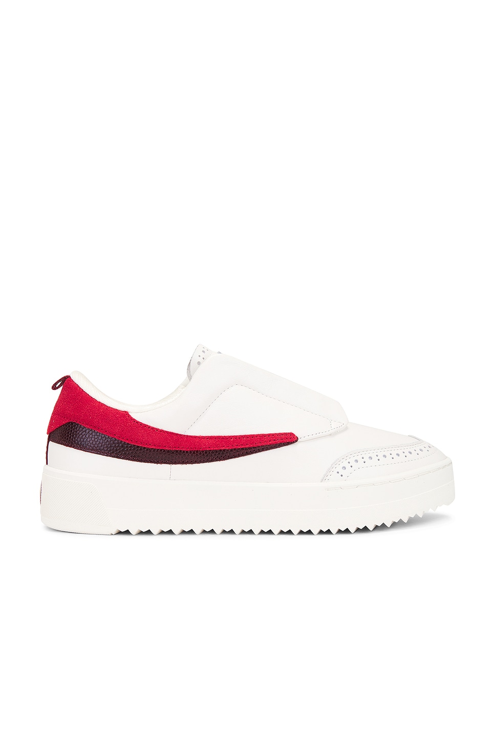 Shop Fila Sanati Sl Sneakers In Gardenia   Red  & Syrah