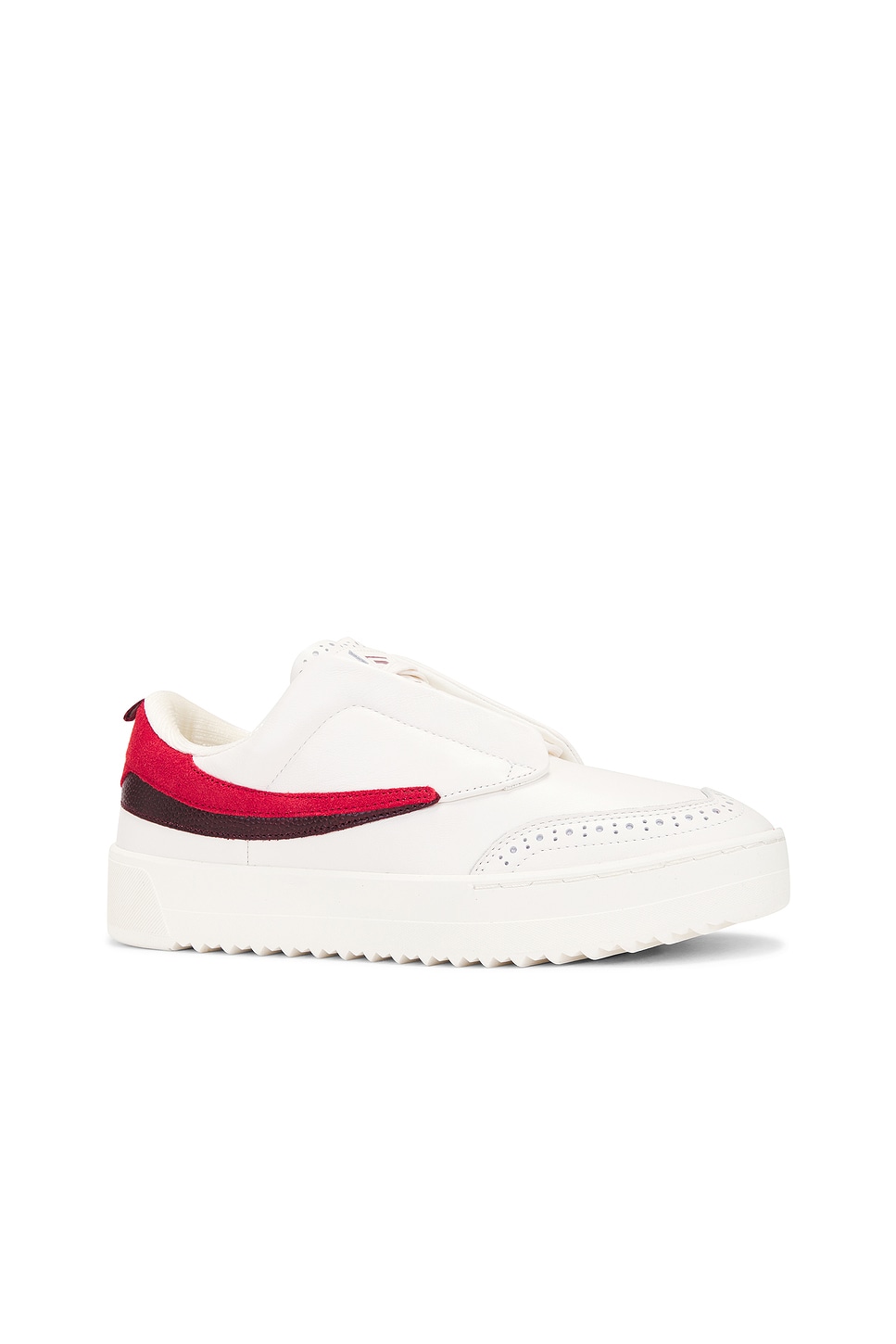 Shop Fila Sanati Sl Sneakers In Gardenia   Red  & Syrah