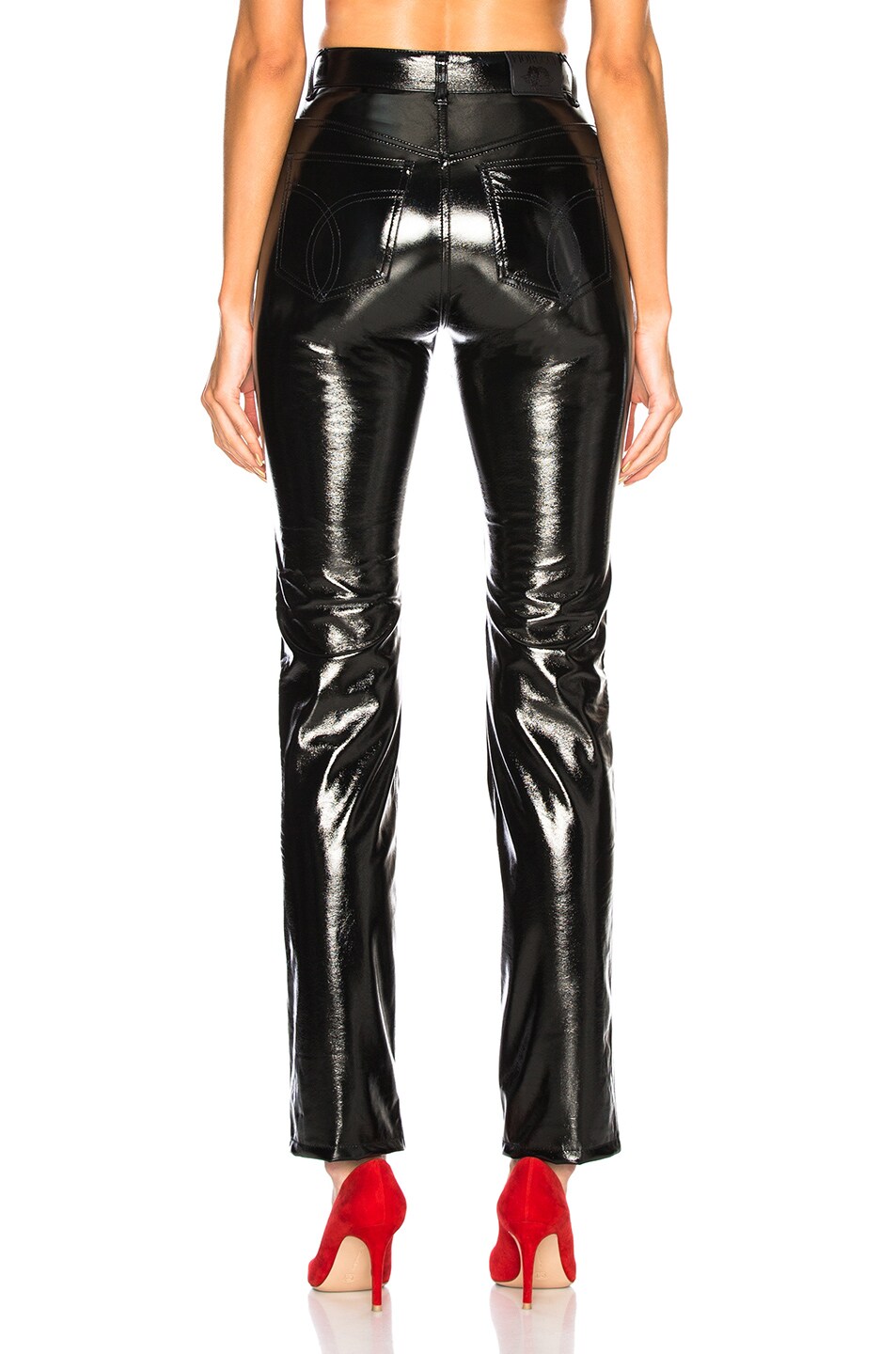 FIORUCCI Skinny Pants in Black Vinyl | FWRD