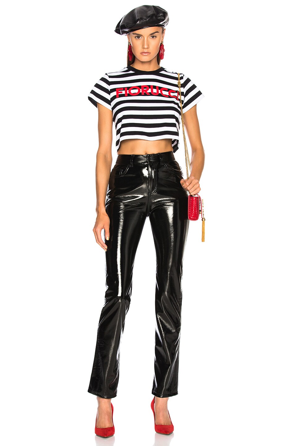 fiorucci skinny pants – black vinyl | fwrd