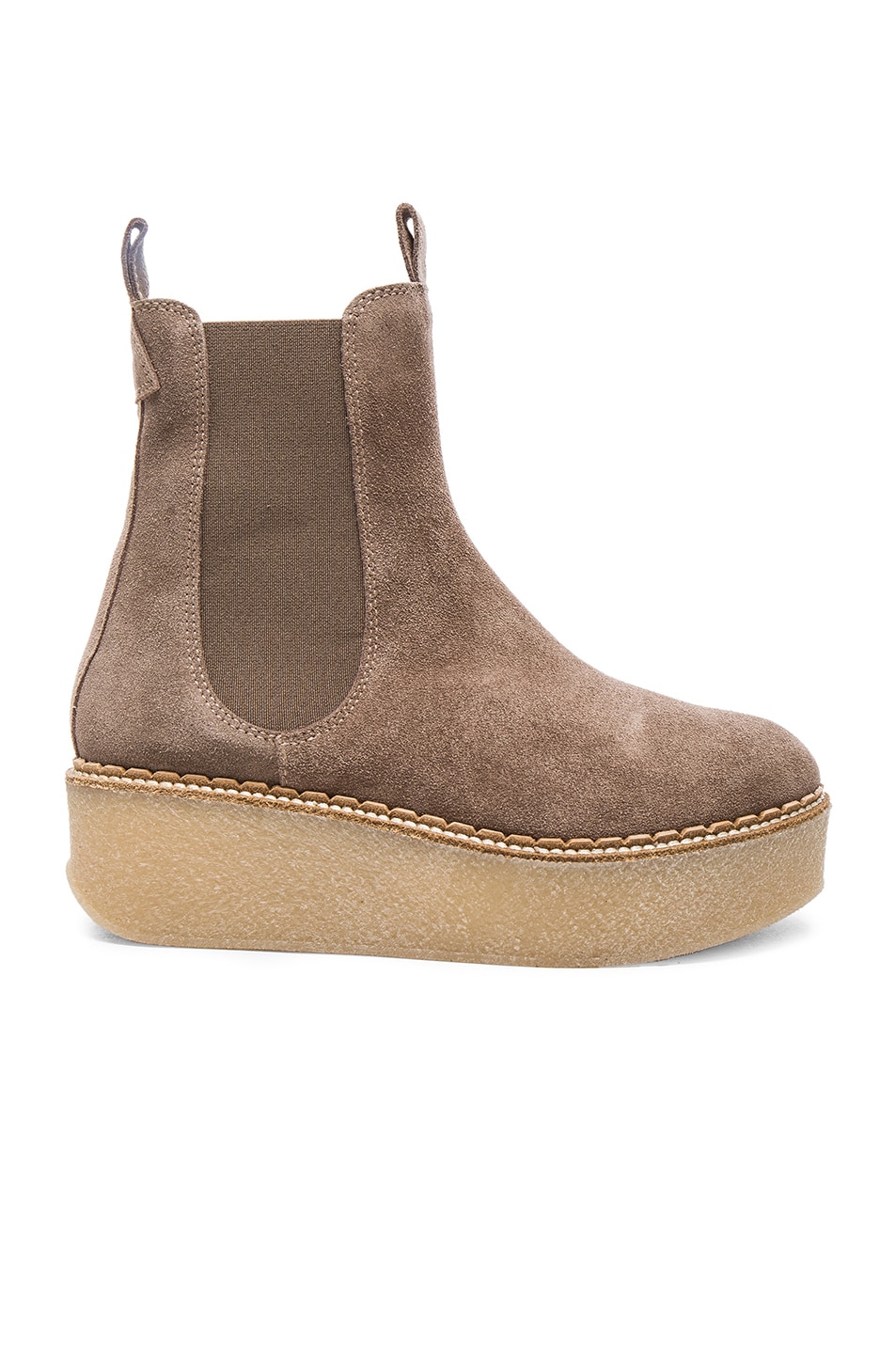 Image 1 of Flamingos Suede Deltona Boots in Taupe & Natural