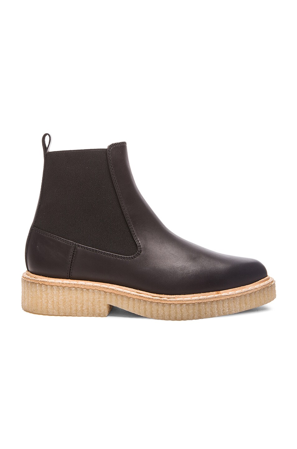 Image 1 of Flamingos Leather Baker Boot in Black & Crepe Natural