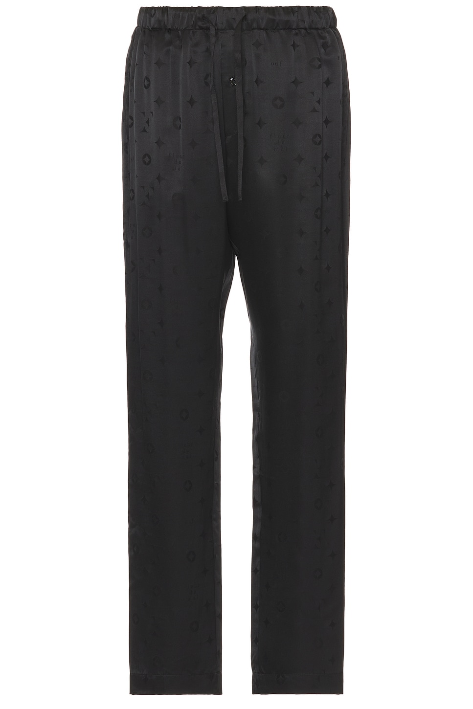 Image 1 of fleur du mal Men's Silk Jacquard PJ Pant in Black