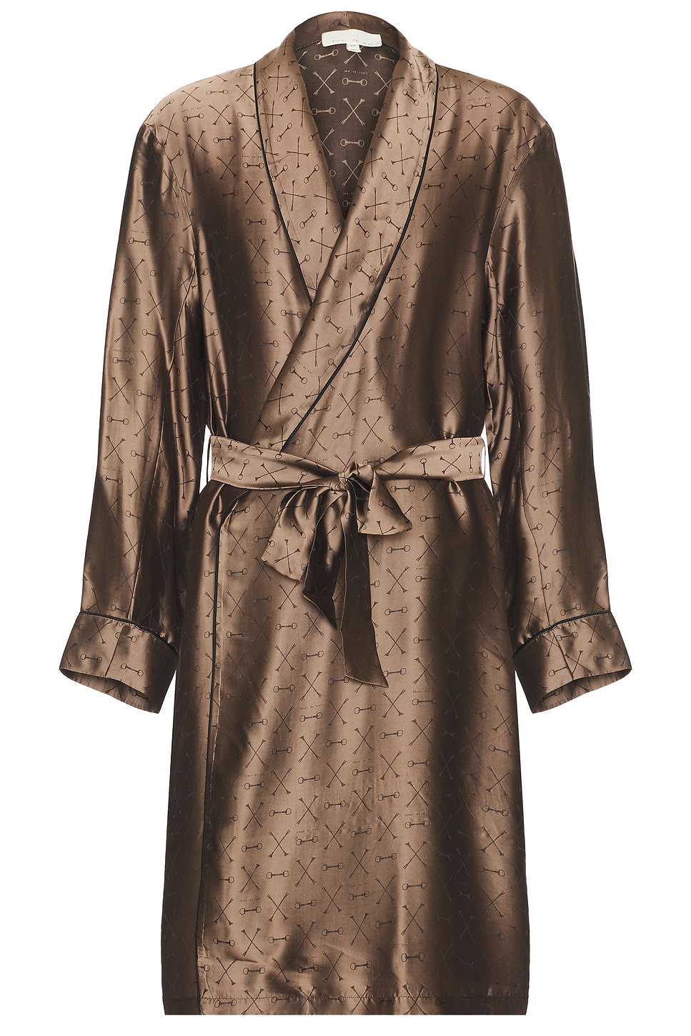 Men
s Jacquard Robe in Brown