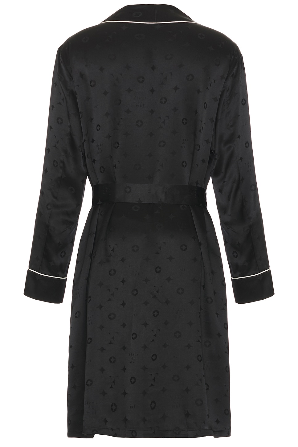 Shop Fleur Du Mal Men's Silk Jacquard Robe In Black