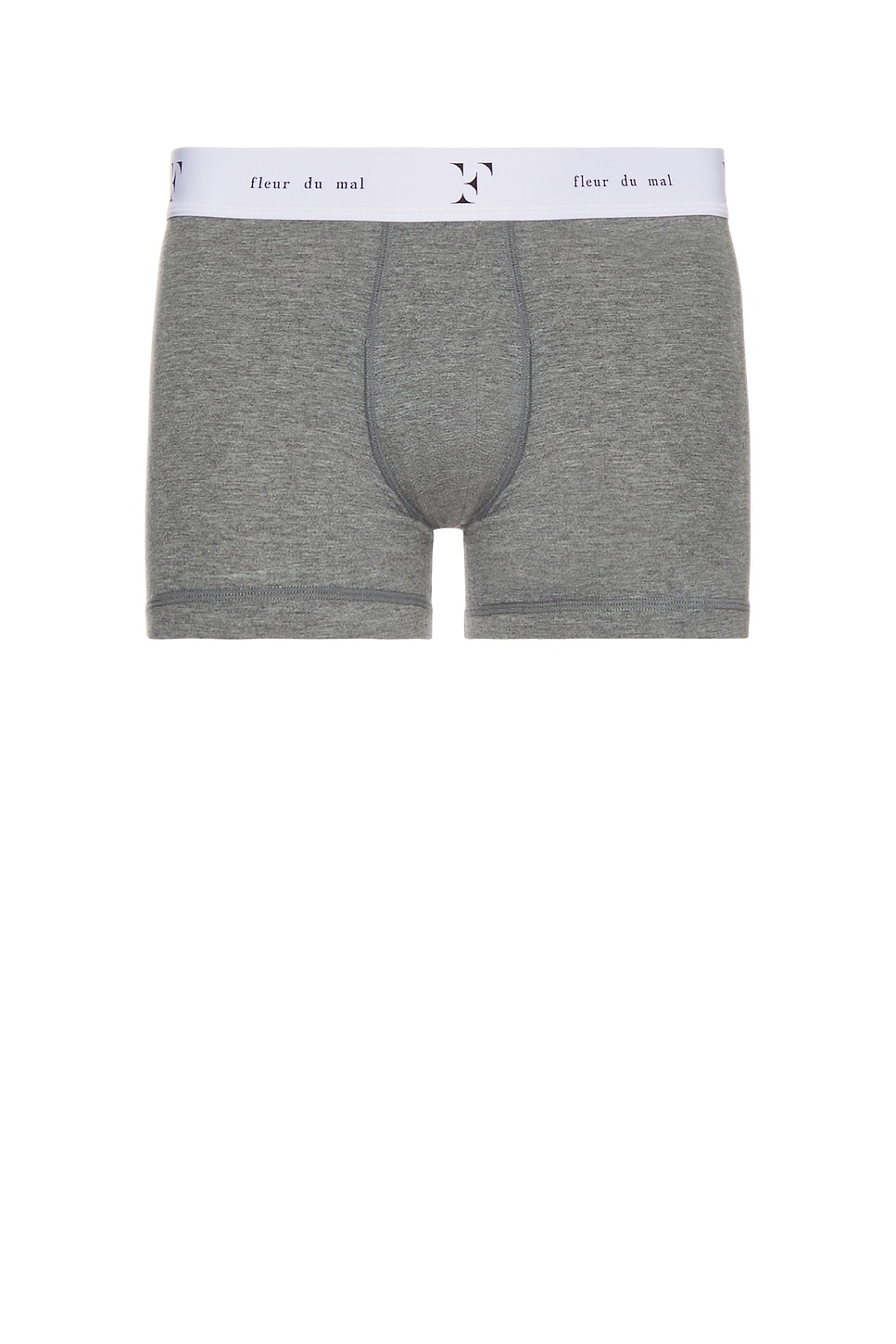 Shop Fleur Du Mal Men's Cotton Modal Boxer Brief In Heather Grey