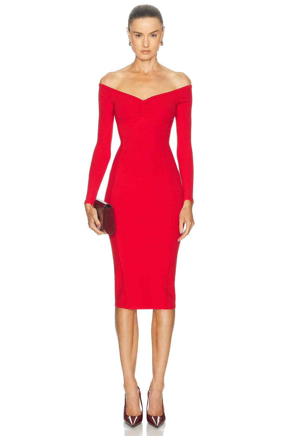 Fleur du Mal Hourglass Rib Midi Dress