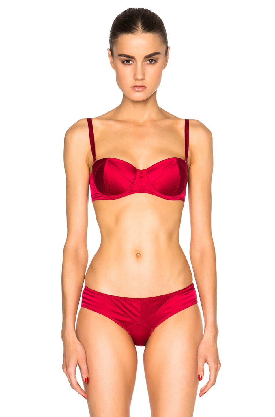 Image 1 of fleur du mal Convertible Underwire Bra in Red