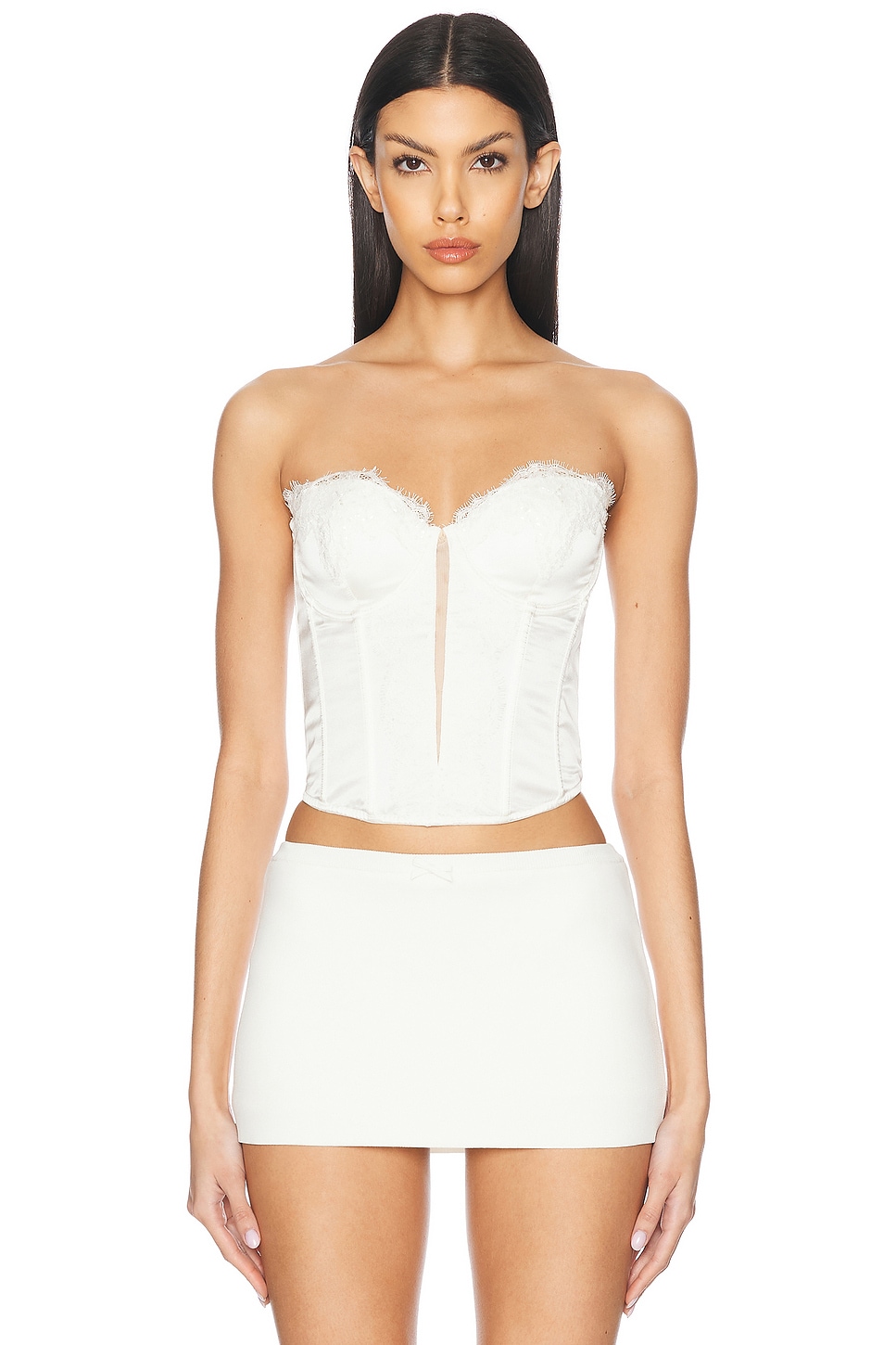 Fleur Du Mal Hamptons Bustier Ivory In Ivory