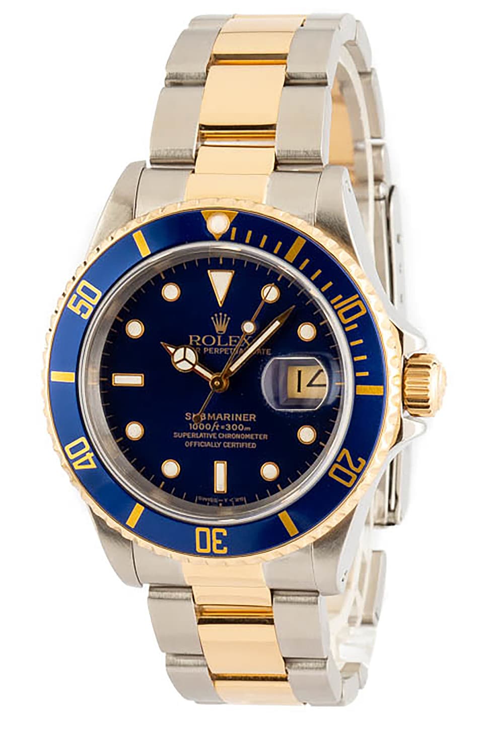 Bob's Watches Rolex 40Mm Submariner 16613 in Metallic Gold