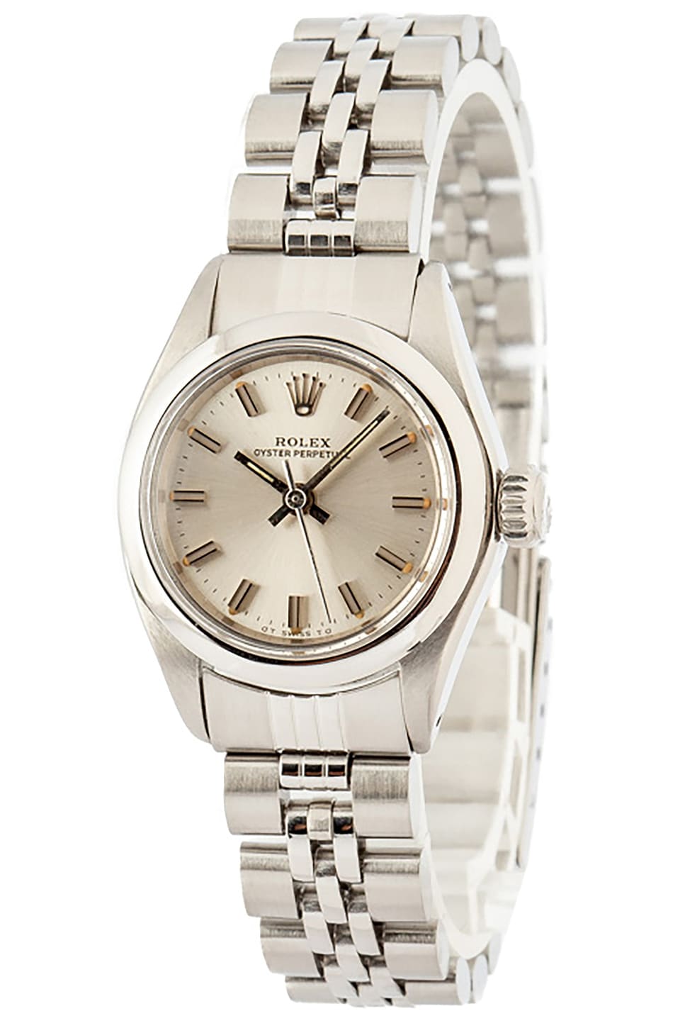 Bob's Watches Rolex 24Mm Ladies Oyster Perpetual 6718 in Metallic Silver