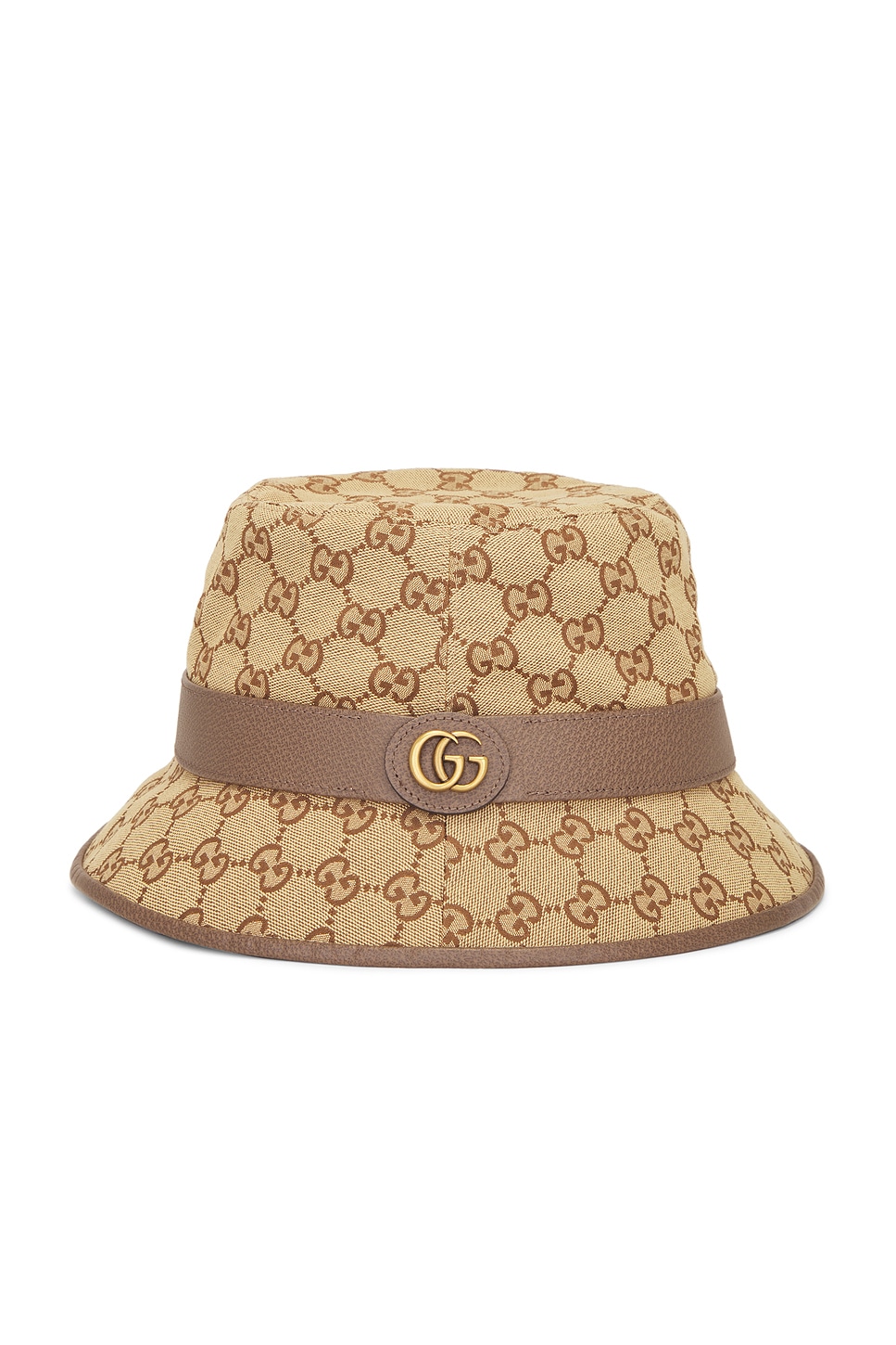 Pre-owned Gucci Gg Canvas Bucket Hat In Beige