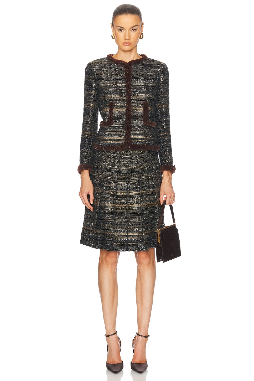 Jacket & Skirt Set in Navy