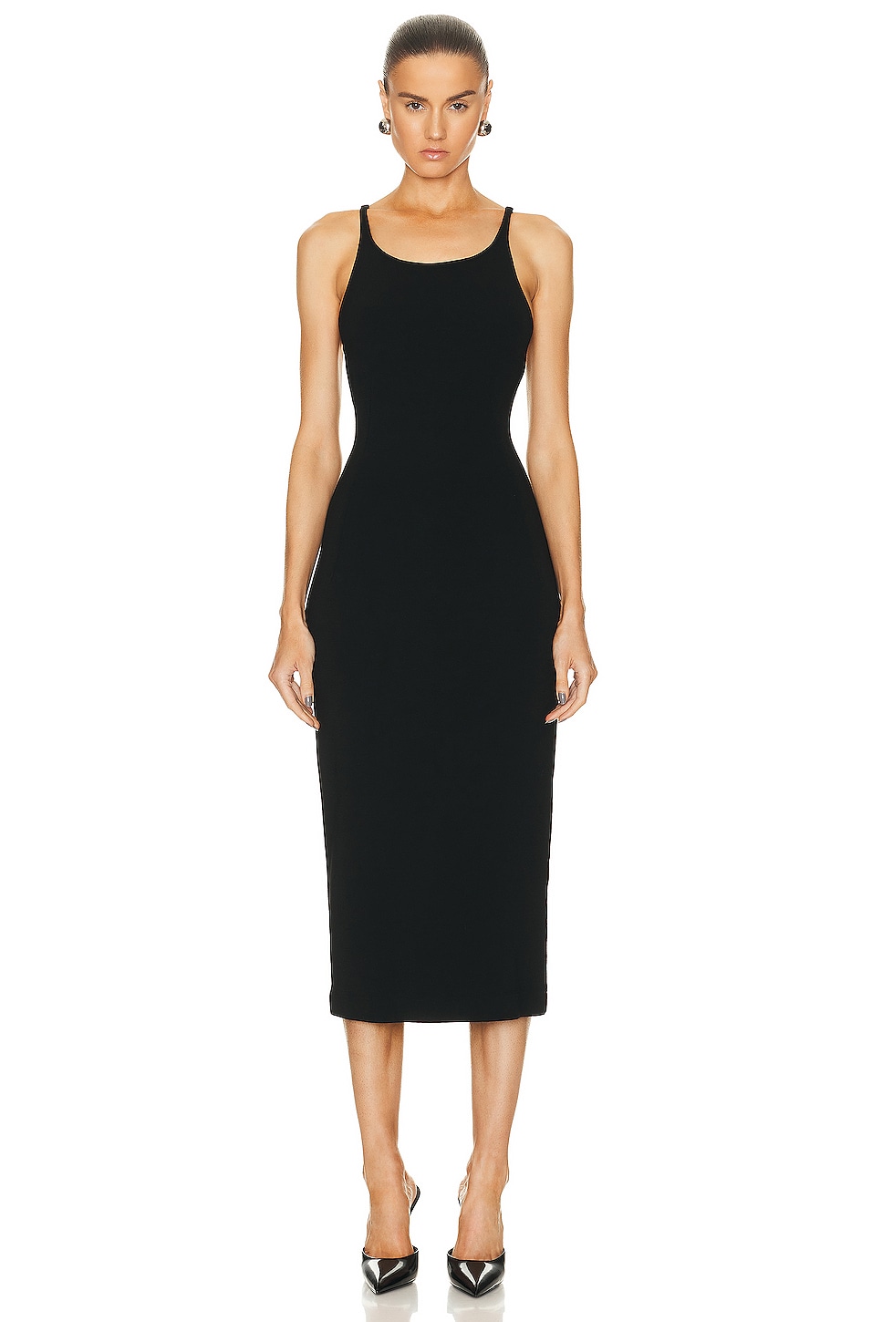 Image 1 of FWRD Renew Dolce & Gabbana Midi Dress in Black