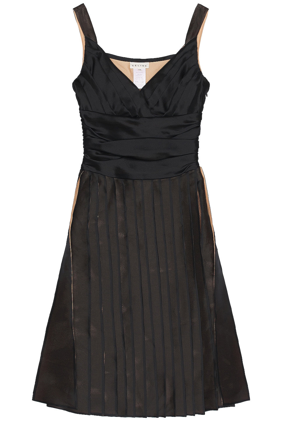 Image 1 of FWRD Renew Celine Silk Dress in Black
