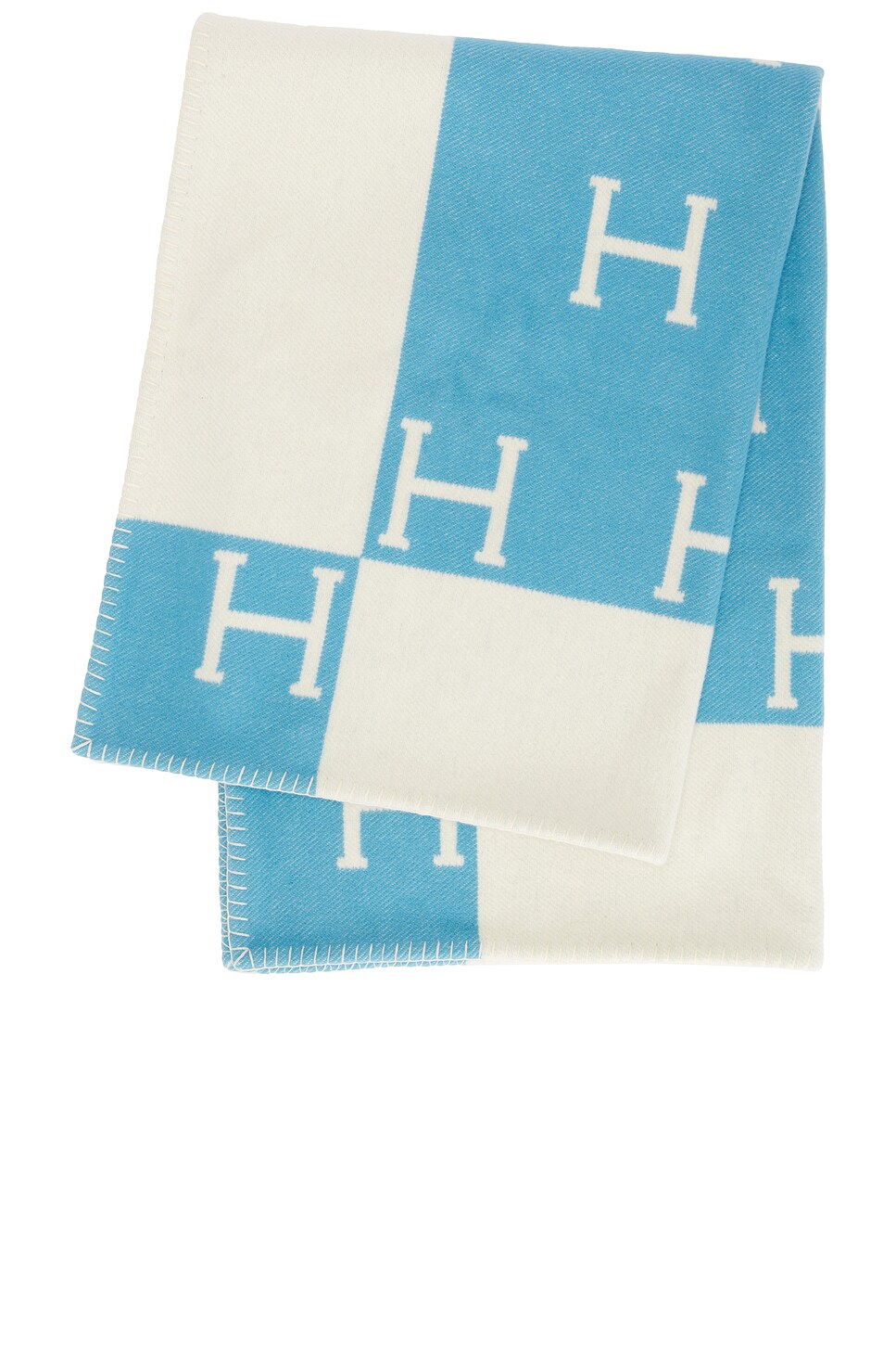 Image 1 of FWRD Renew Hermes Cashmere Blanket in Blue