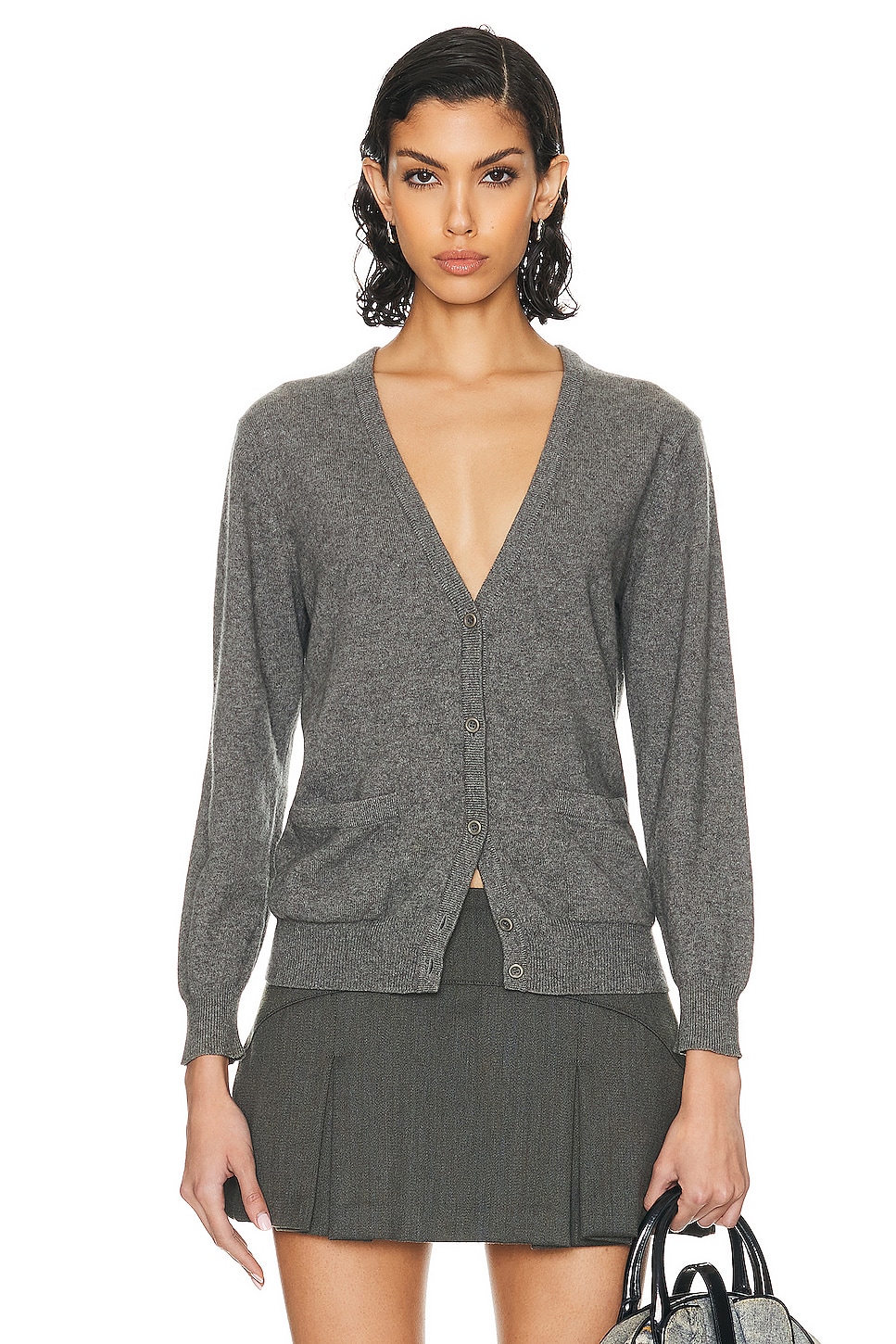 Image 1 of FWRD Renew Dior Knit Cardigan in Grey