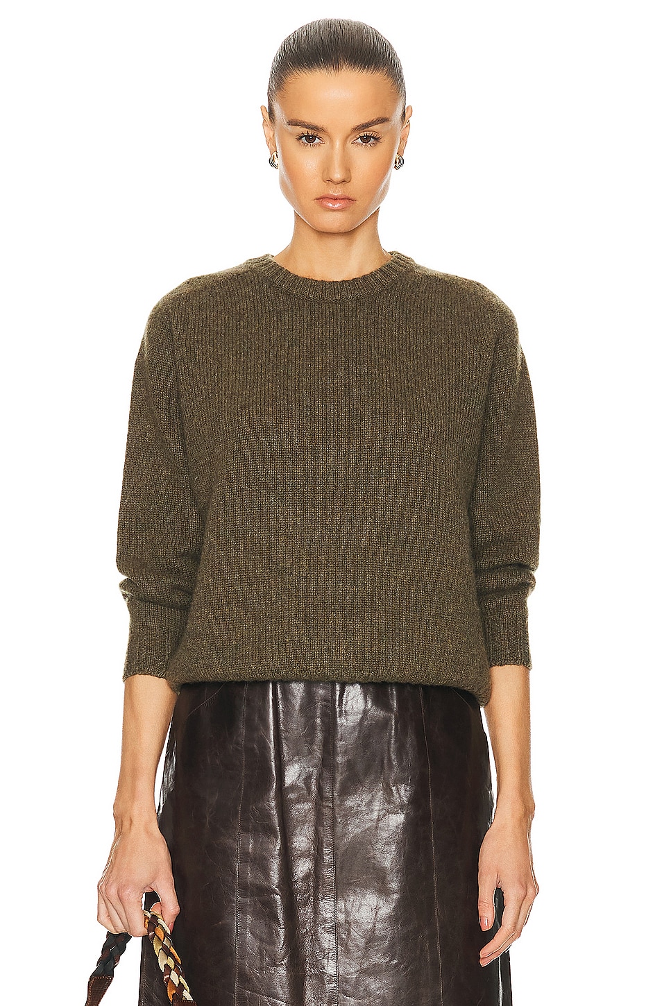 Image 1 of FWRD Renew Celine Cashmere Sweater in Army