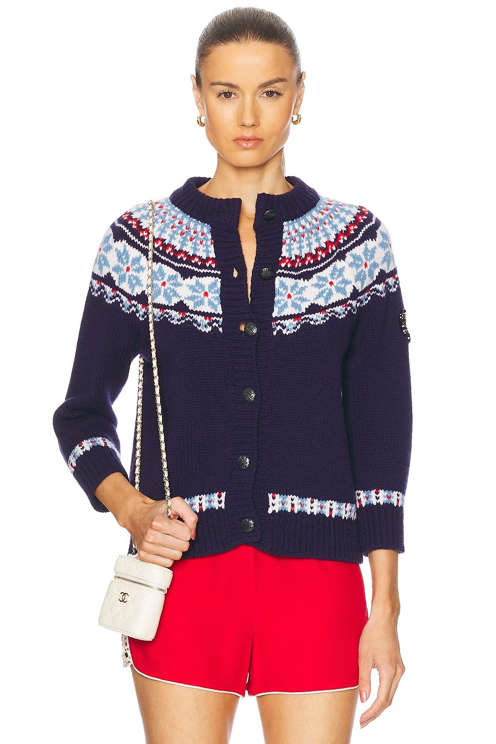 chanel Chanel Coco Neige Fair Isle Cardigan