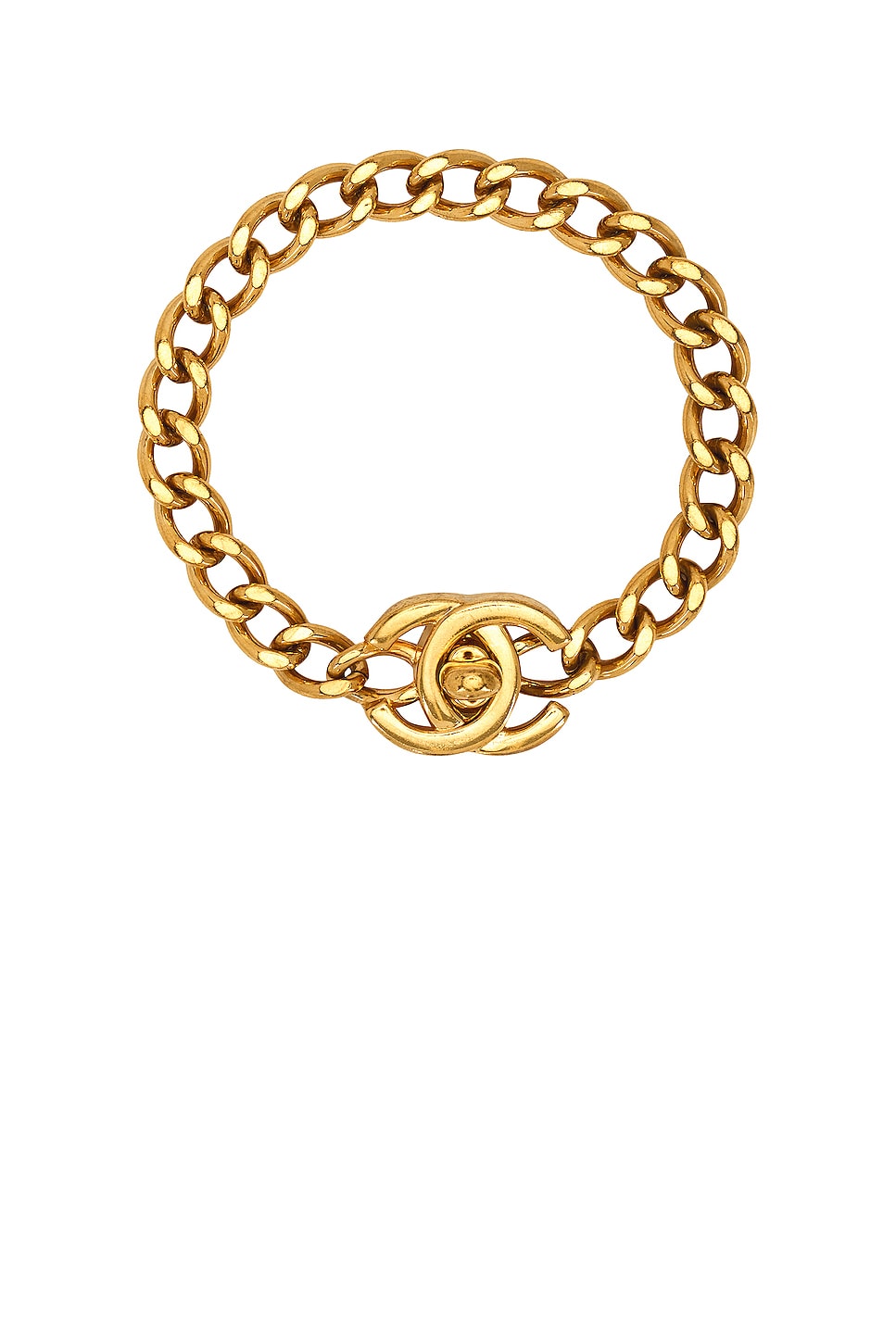 Image 1 of FWRD Renew Chanel Turnlock Bracelet in Gold